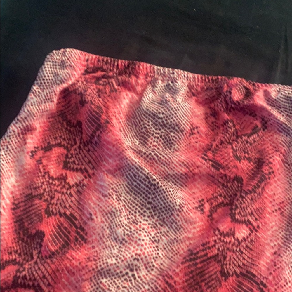 Pink snake skin tube top